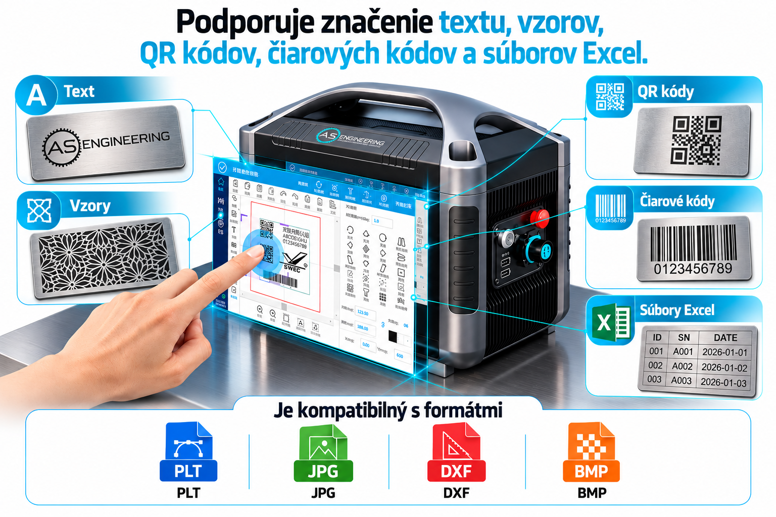 Priemyselné zariadenie na laserové značenie